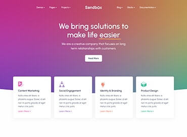 Sandbox - Modern & Multipurpose Bootstrap 5 Template