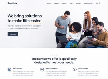 Sandbox - Modern & Multipurpose Bootstrap 5 Template
