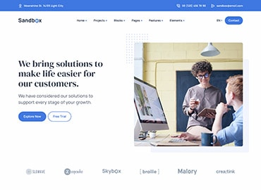 Sandbox - Modern & Multipurpose Bootstrap 5 Template